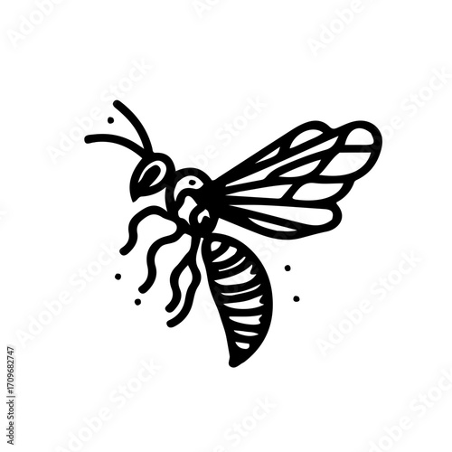Wasp Outline Vector