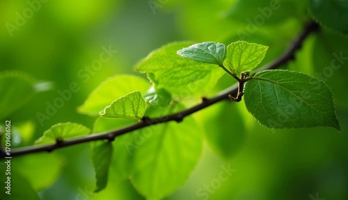 녹색 배경의 나뭇잎 클로즈 샷2