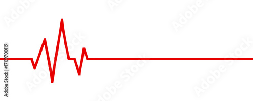 Red heartbeat line icon. vector illustration
