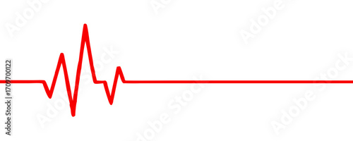 Red heartbeat line icon. vector illustration