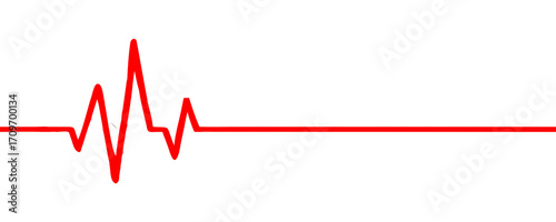 Red heartbeat line icon. vector illustration