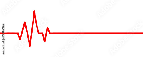 Red heartbeat line icon. vector illustration