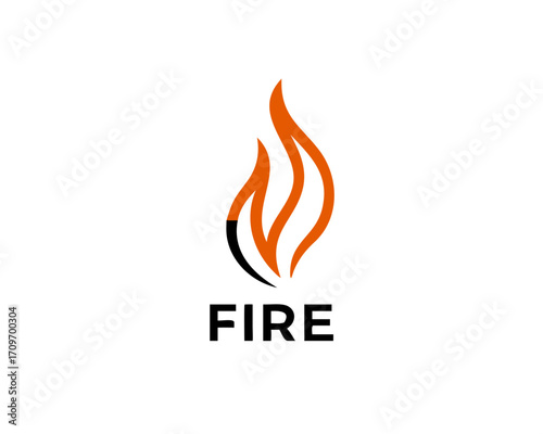 Fire Flame Logo design template. vector Illustration