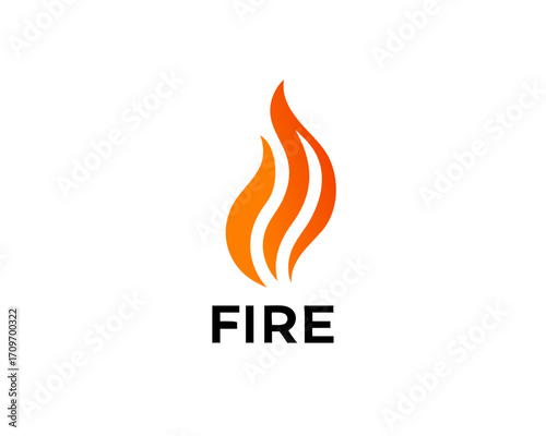 Fire Flame Logo design template. vector Illustration