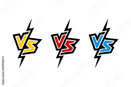 Versus logo. VS letters. Versus sign. fight, competition, battle, match, game. Vector icon.