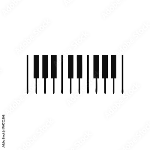 Piano logo icon vector illustration template