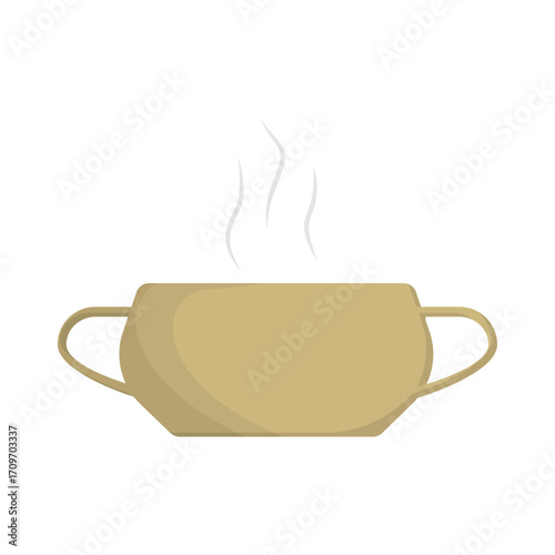 A Simple Bowl of Soup with Rising Steam