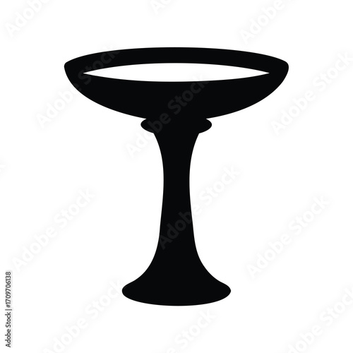 Dramatic silhouette of a chalice suitable for celebration, offering, or formal occasion