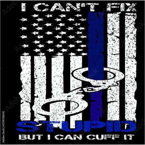 us police handcuff design t-shirt