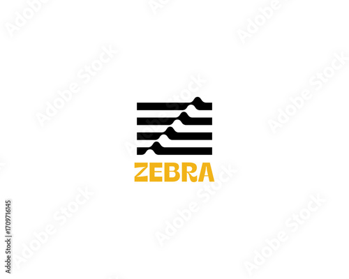 Letter Z from waves logo. Creative striped vector monogram