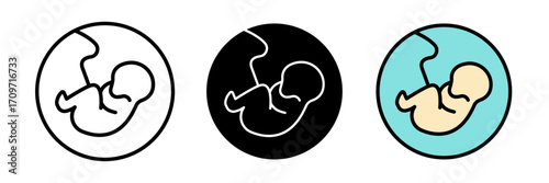 Baby in stomach icon