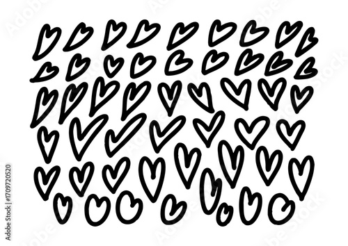 Minimalist Heart Pattern Design for Valentine's Day and Romantic Themes