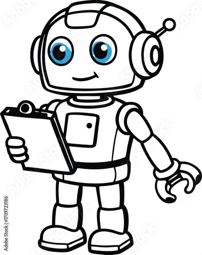 Two bright blue cartoon eyes on black round