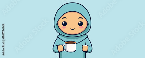 Muslim Woman in Hijab Cartoon Avatar – Female, Modest, Islamic, Headshot, Lady, Portrait, Character, Flat, Religion, Icon, People, Vector, Cultural, Cute, Digital, Art, Smiling, Modern

