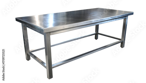 Stainless steel work table with two shelves