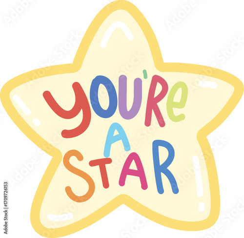 You're a Star Cheerful Starry Illustration