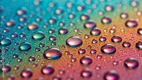 Wallpaper Mural Water drops on a colorful background. Macro photography of water drops. Torontodigital.ca
