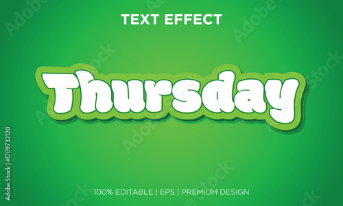 3D Thursday Green Text Effect
