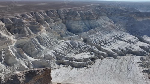 Western Kazakhstan, Mangistau. Ustyurt Plateau. Cliffs.