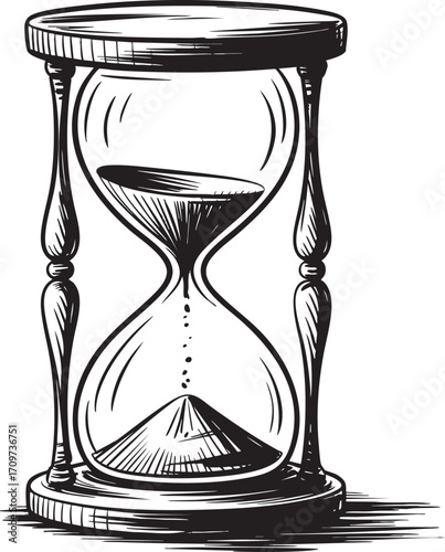 Vector art of Hourglass with sand