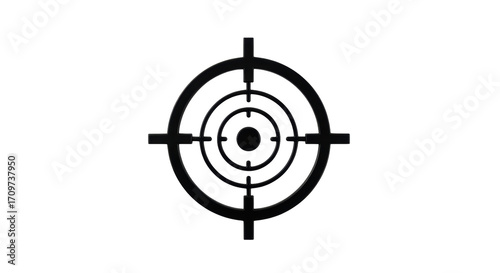 Isolated target sight for sniper, aiming scope, precision marksman training target design