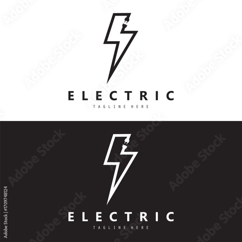 Electric Logo Design with letter E and C, Electrical Engineering Logo design illustration vector.