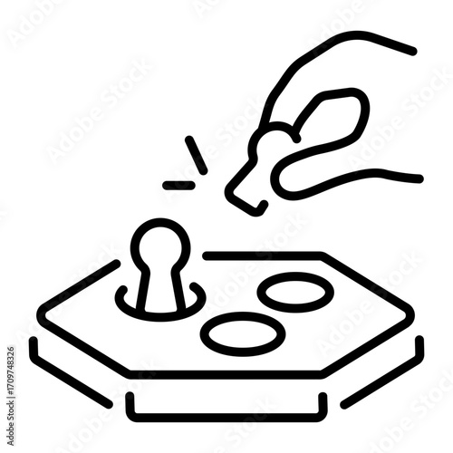 An outline style icon representing chinese checkers