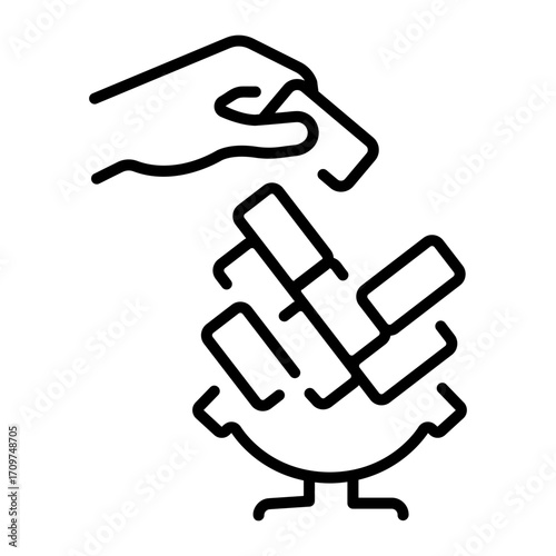 A line style icon depicting tetra tower