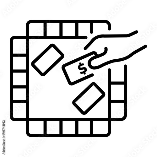 An outline style icon representing monopoly