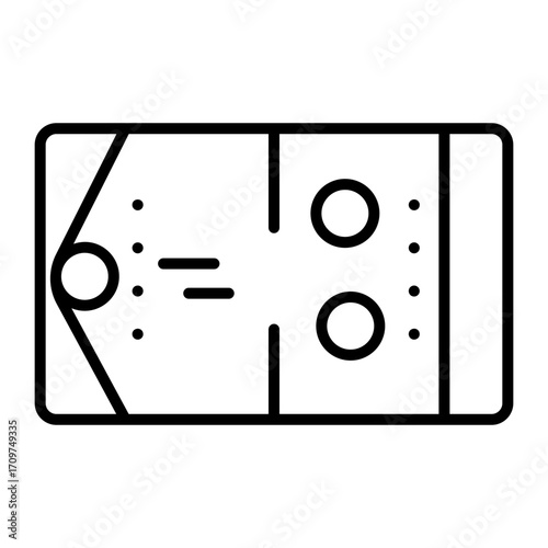 A line style icon showing sling puck