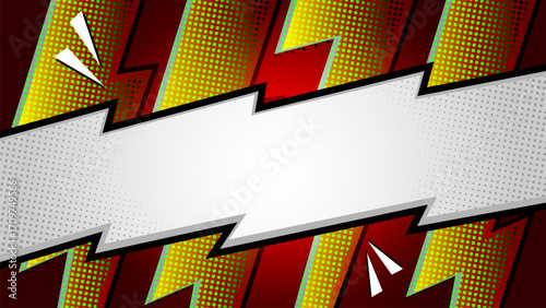 Super Cartoon Abstract Background comic book with gradient color and halftone effect. Pop art comic background for banner, poster event, sale, web