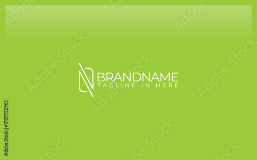 Letter N and V logo formed with simple line