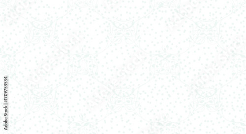 Elegant winter snowflake pattern with tiny shimmering dots and subtle floral accents. A delicate and artistic design for festive and seasonal applications.