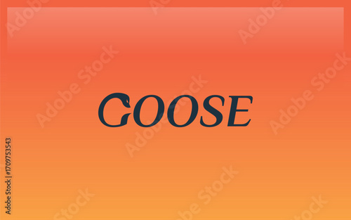 Word mark logo icon formed goose head symbol in letter g in orange color