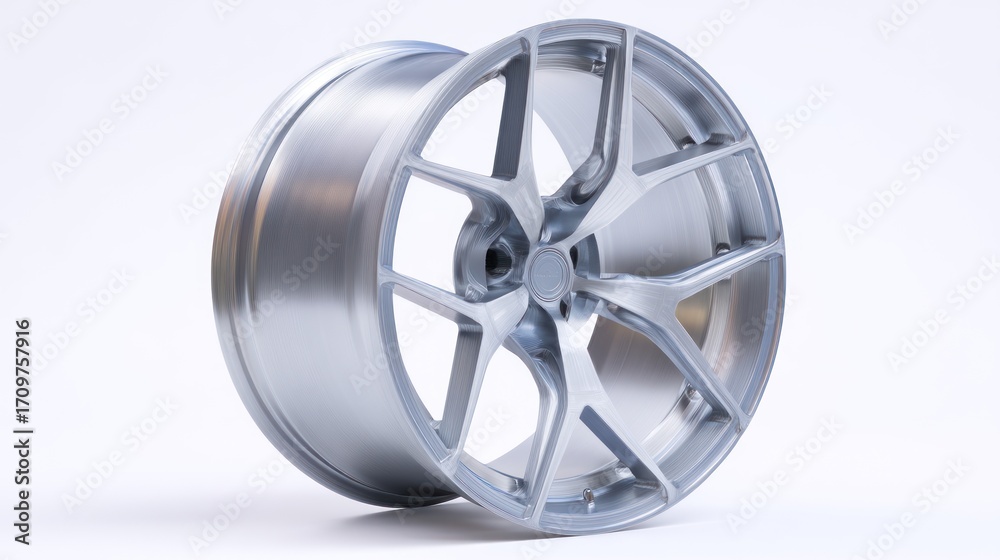 Obraz premium Modern silver alloy wheel