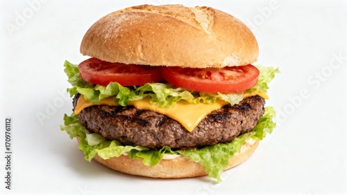 Delicious Cheeseburger with Fresh Ingredients