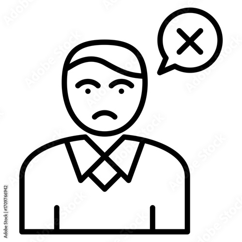 Wrong line icon