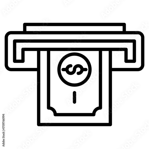 Withdraw line icon