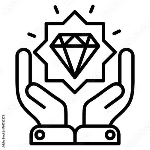 Unique line icon