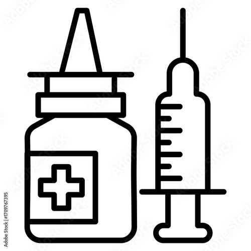 Vaccine line icon