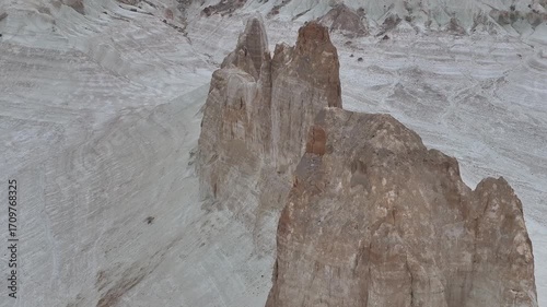 Western Kazakhstan, Mangistau. Ustyurt Plateau. Chalk Mountains of Boszhira.