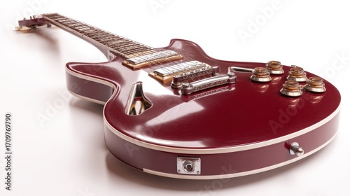 Vintage red electric guitar