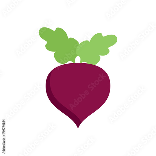 Beetroot icon in color for healthy food, organic farm, and dietary projects.