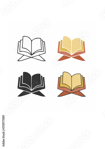 Islamic Quran Icon Set - Sacred Texts.ai