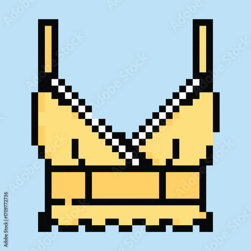 Pixel art vector themed summer with beach, sun, and fun activities elements.Pixel art vector themed summer with beach, sun, and fun activities elements.