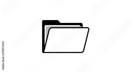 Open folder icon for organizing documents and information