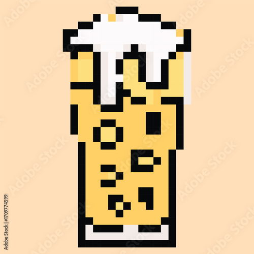 Pixel art vector themed summer with beach, sun, and fun activities elements.Pixel art vector themed summer with beach, sun, and fun activities elements.