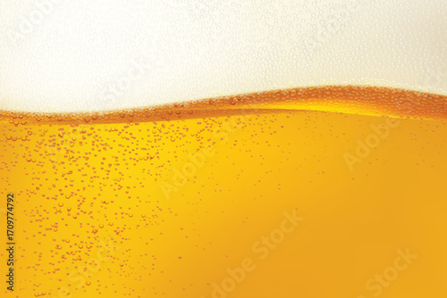wide golden color beer back realistic design
