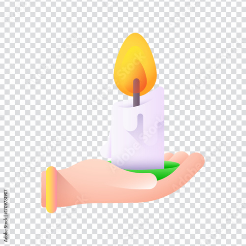 Decorative Candle Icon Design