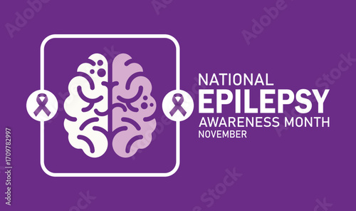National Epilepsy Awareness Month November. Background, poster, postcard, banner design. Vector illustration